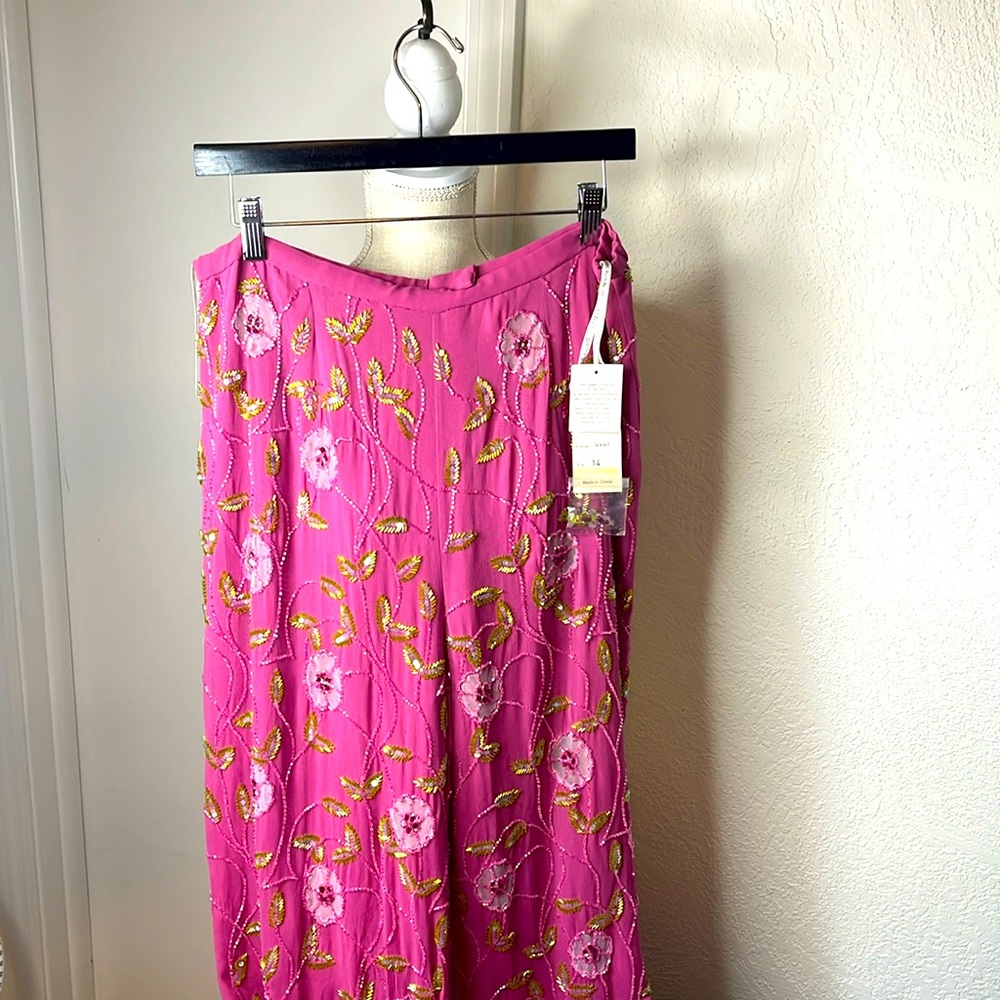 Chetta B Pink Floral Pants